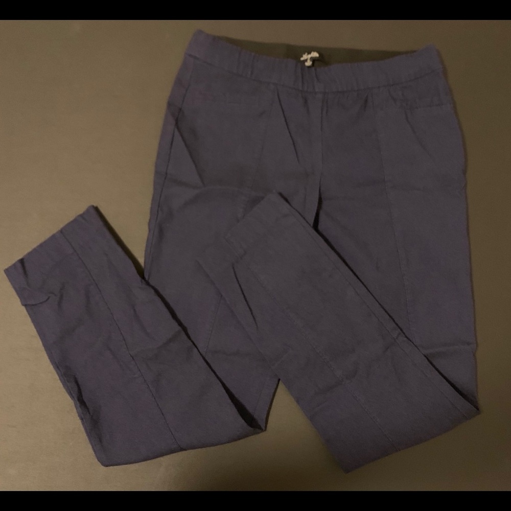 Cute Capri Denim Slacks with faux pockets
